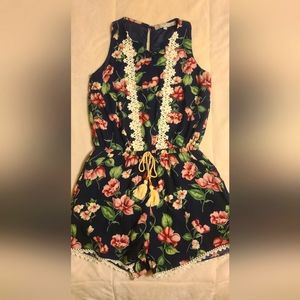 Smukke Girls' Floral Romper in Size 12